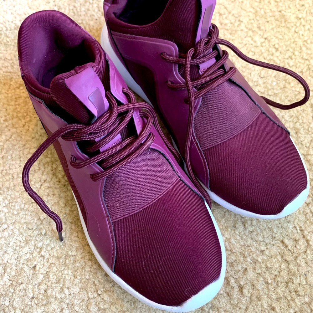 Purple sneakers